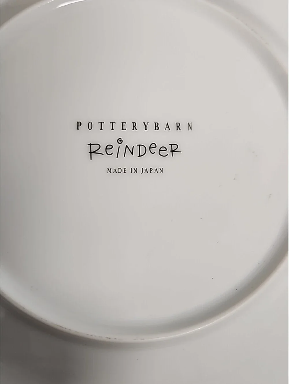 Pottery Barn Reindeer Cupid Dinner Plate 8.5